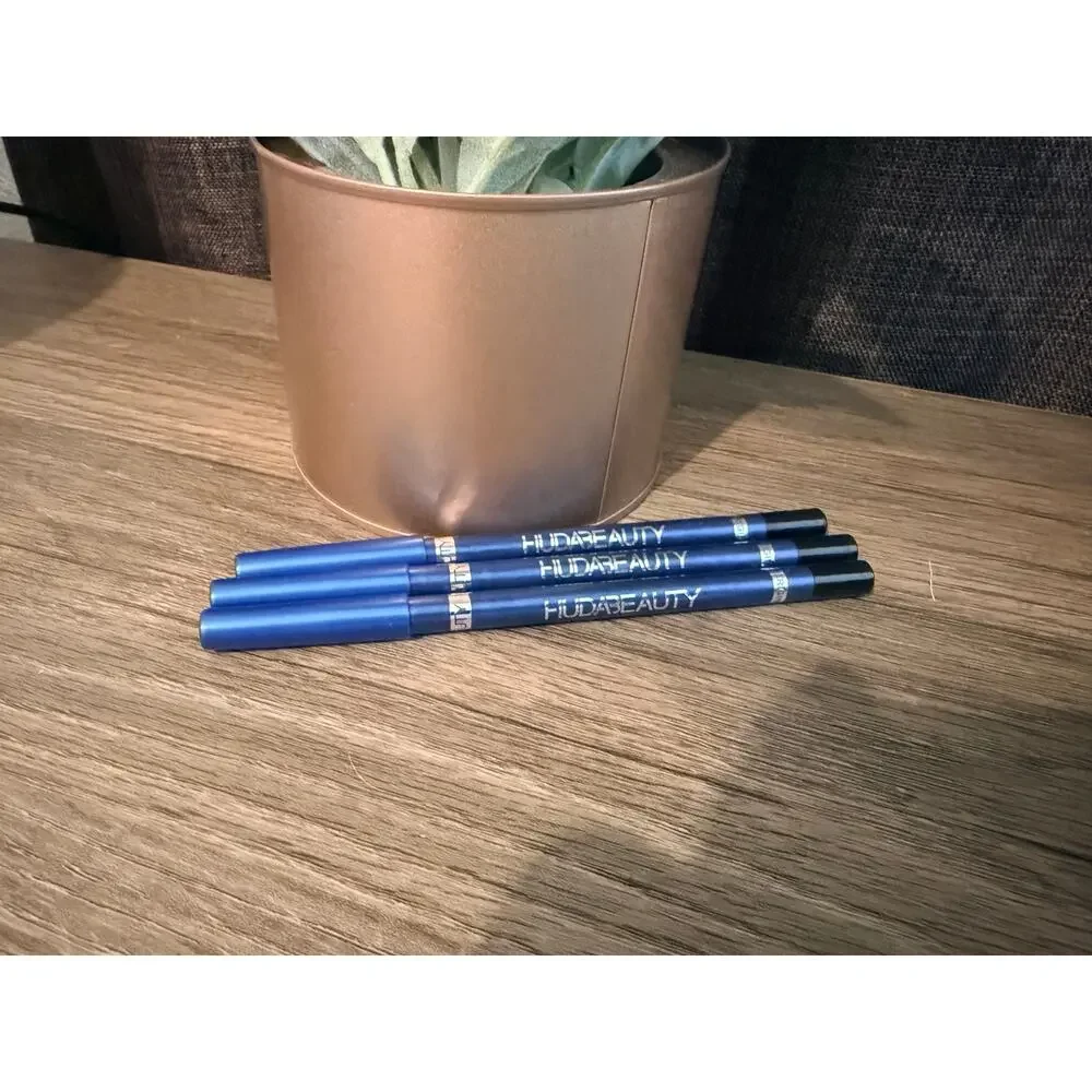 Set of 3 Black Eyeliner Pencils Waterproof & Long Lasting Full Size